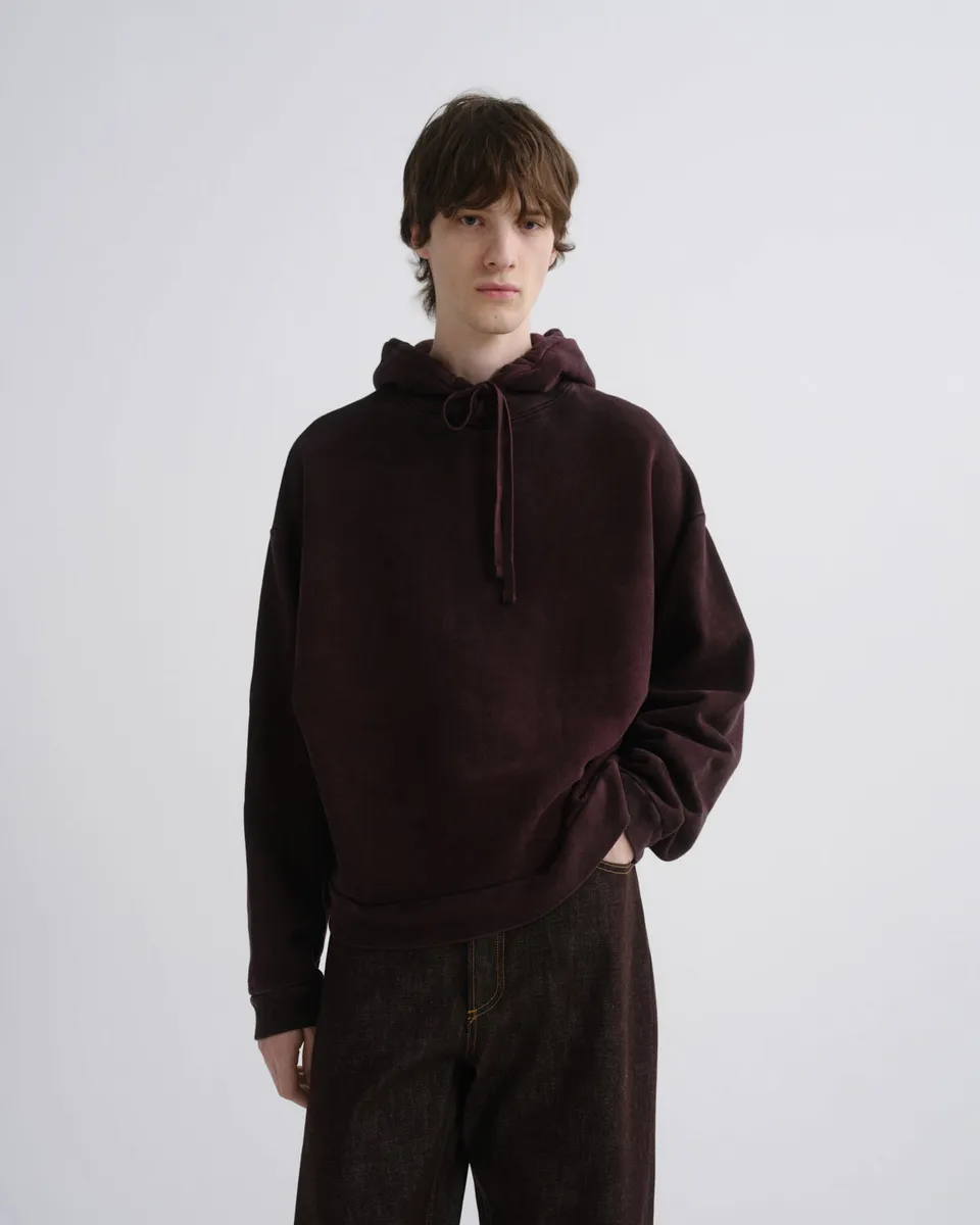 agolde-salford-hoodie-cipher-kapuzenpullover-bordeaux image 1