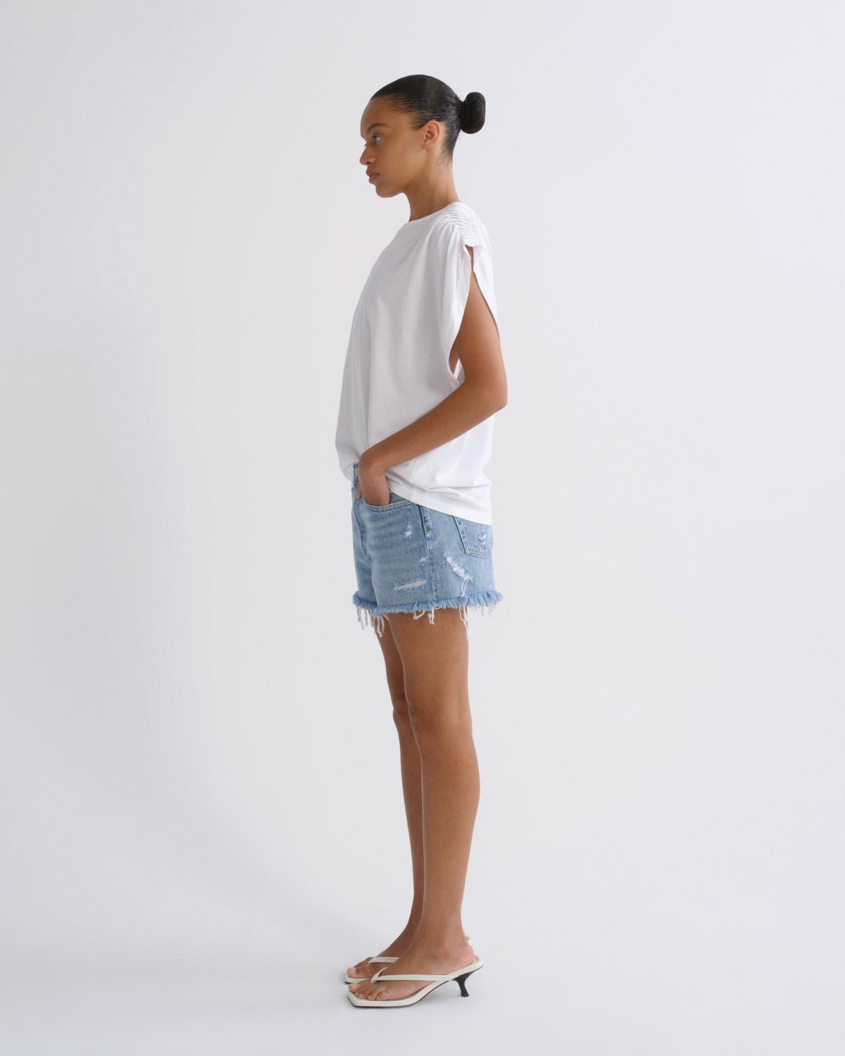 agolde-parker-vintage-cut-off-shorts-damen-blau image 3
