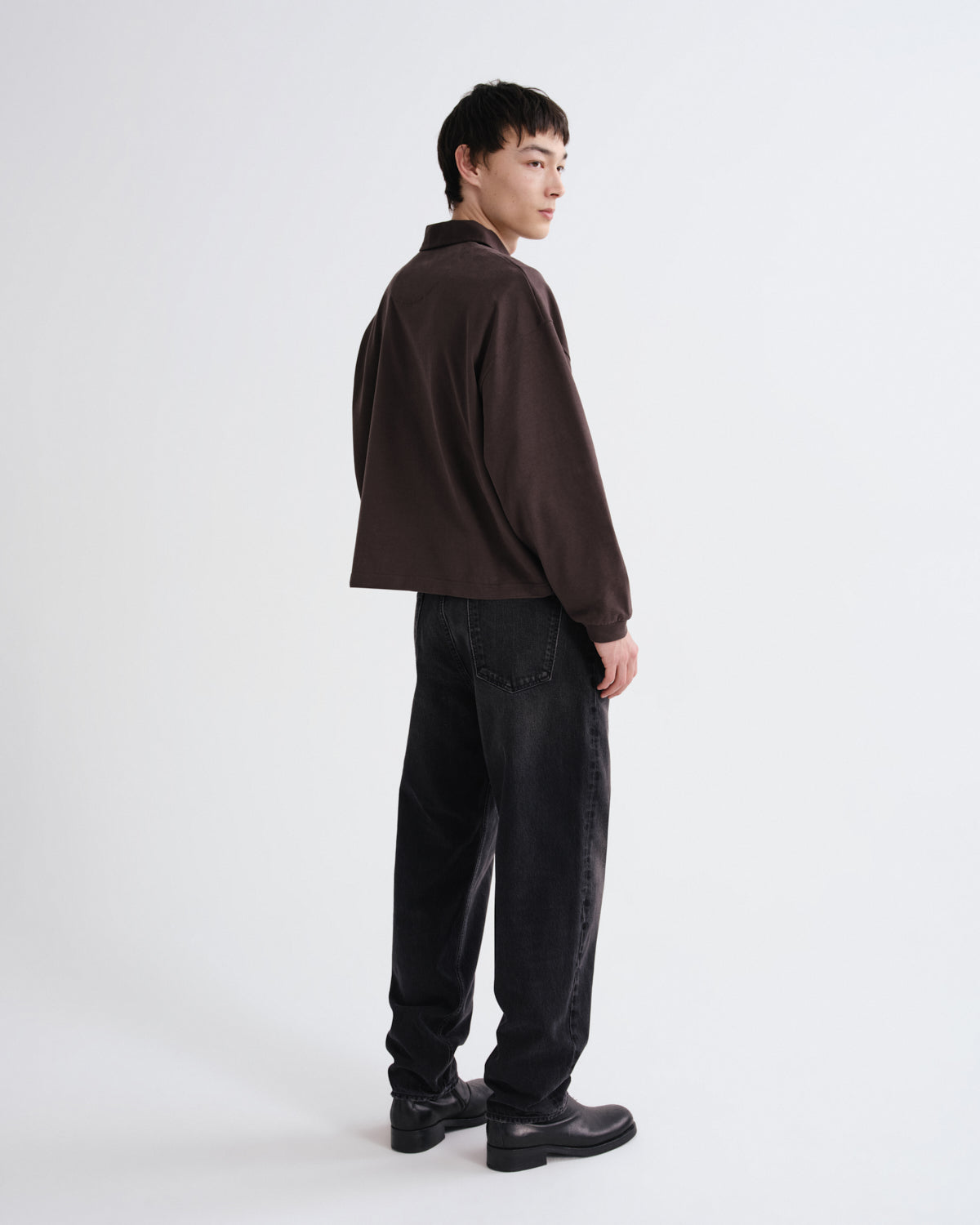 agolde-darius-polo-forge-braun-quarter-zip image 4