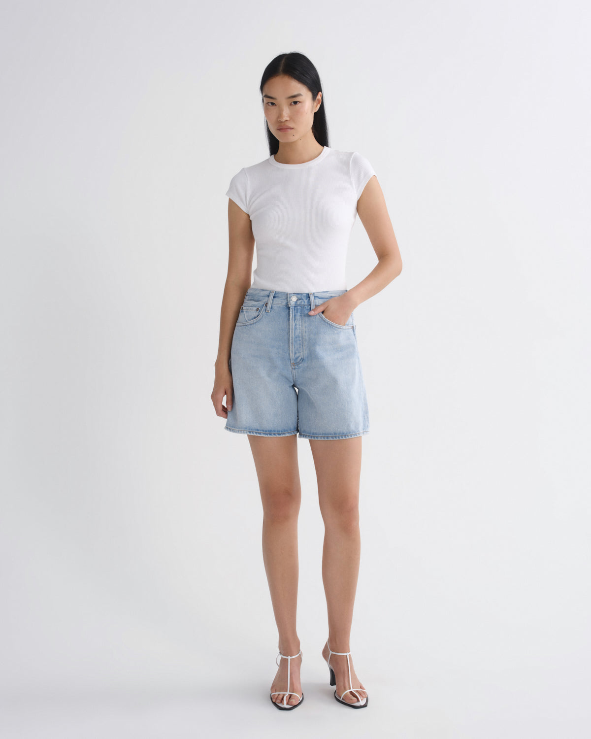 agolde-dame-jeansshorts-convert-hellblau-damen image 1
