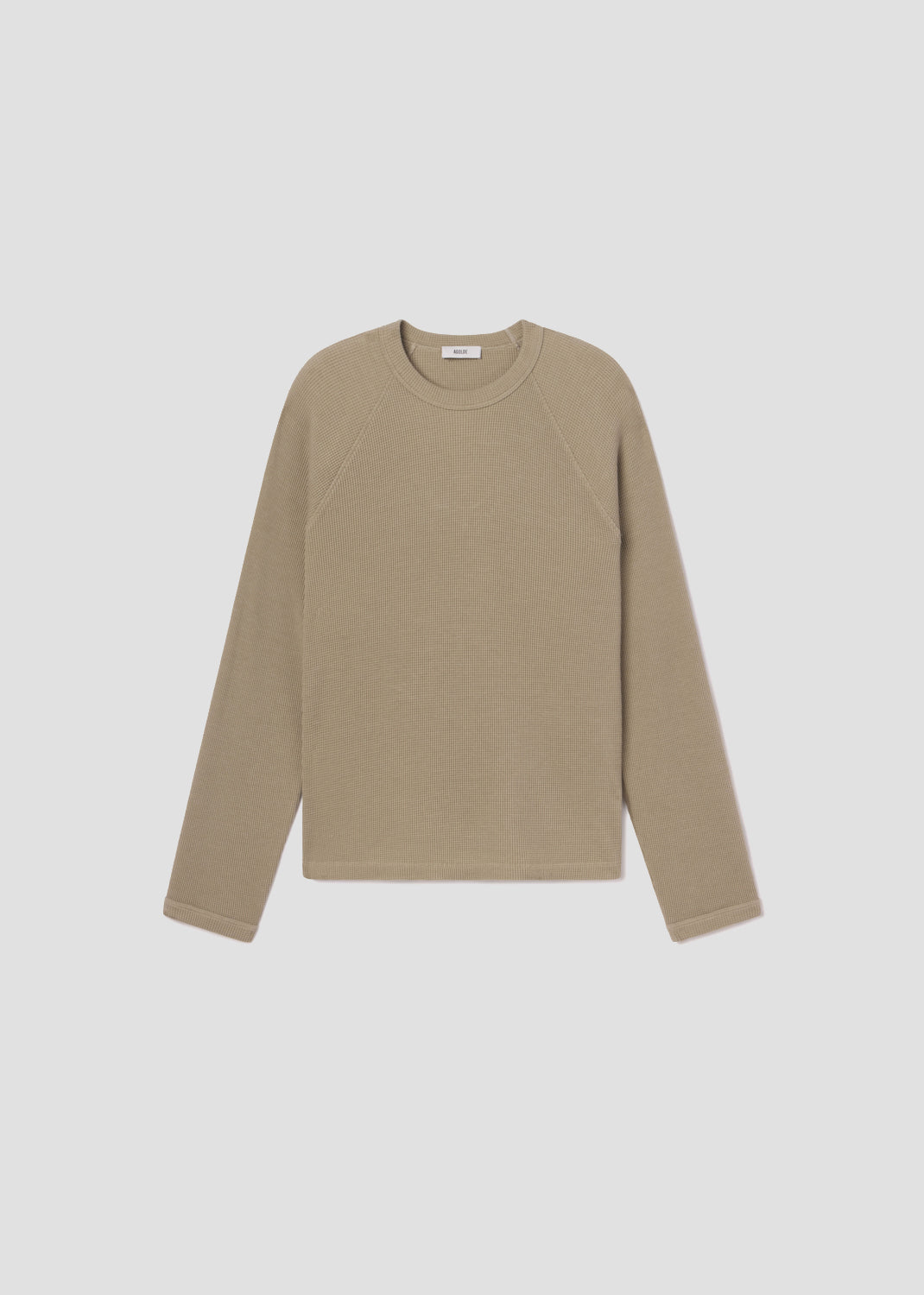 agolde-payson-waffle-tee-longsleeve-wicker-grau image 6