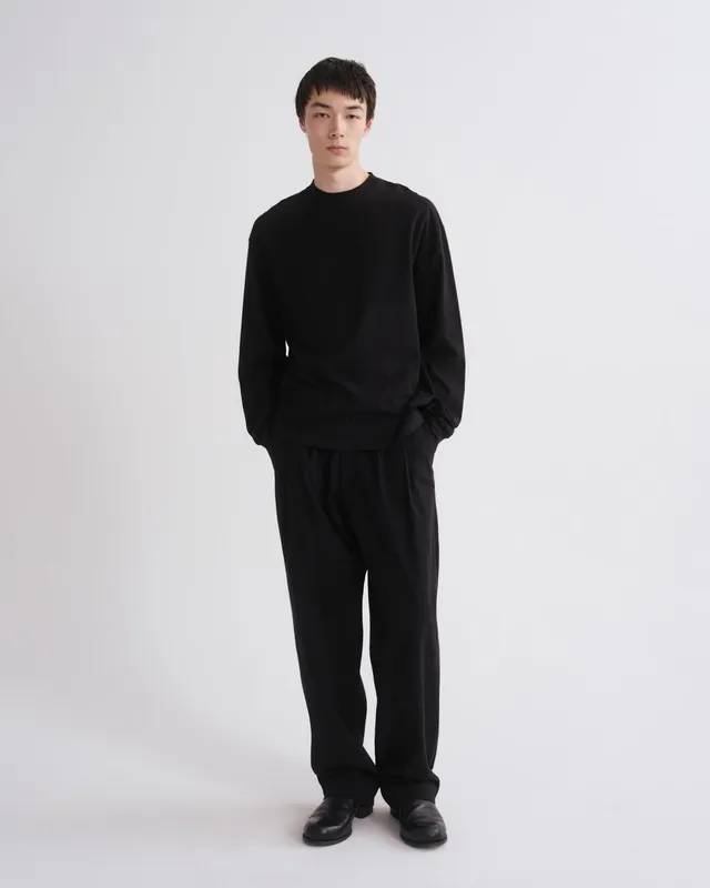 agolde-slater-trouser-stoffhose-schwarz-bundfalte image 1