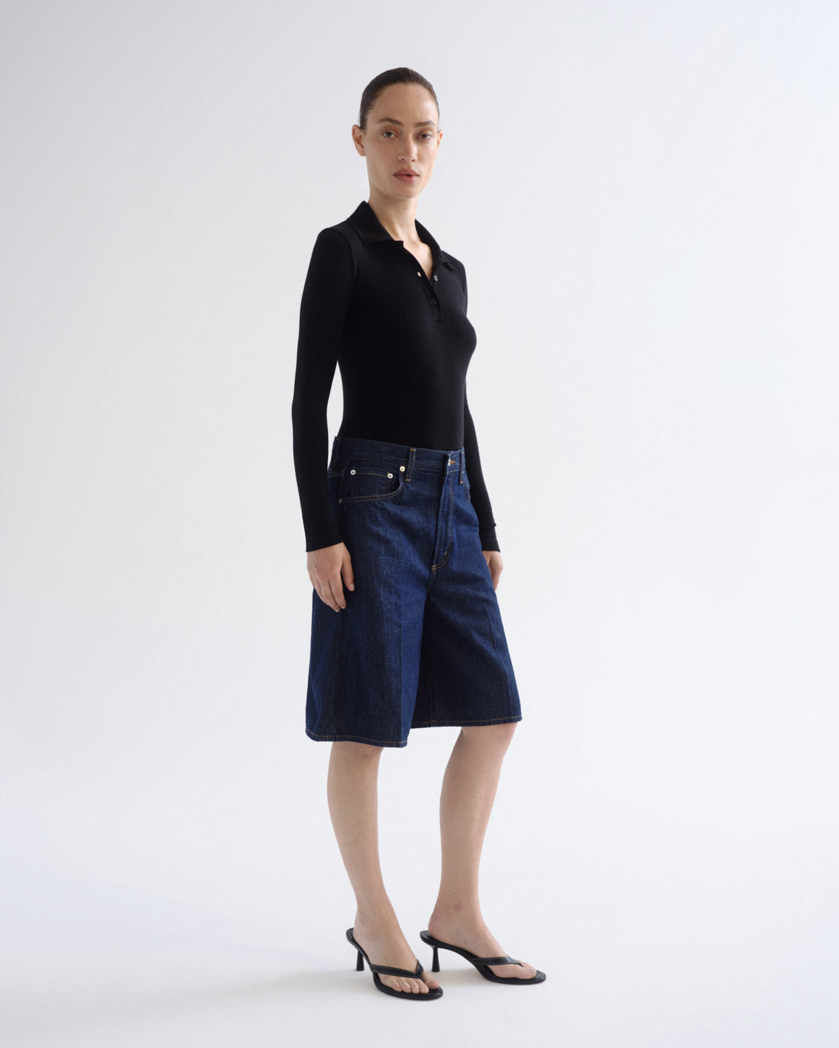 agolde-amos-polo-black-damen-poloshirt-schwarz image 3