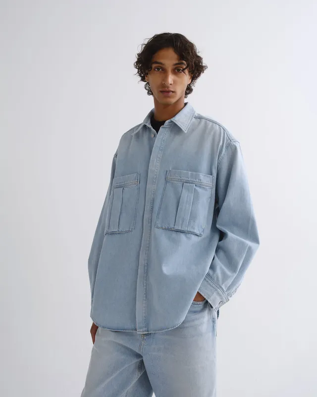 agolde-clark-hemd-premise-hellblau-denim-herren image 1