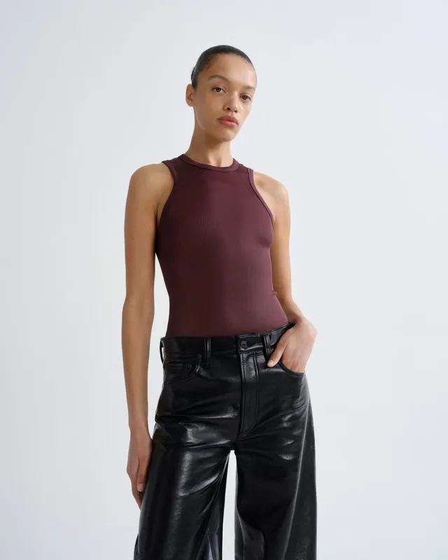 agolde-andre-racer-tank-damen-top-corinth-bordeaux image 1