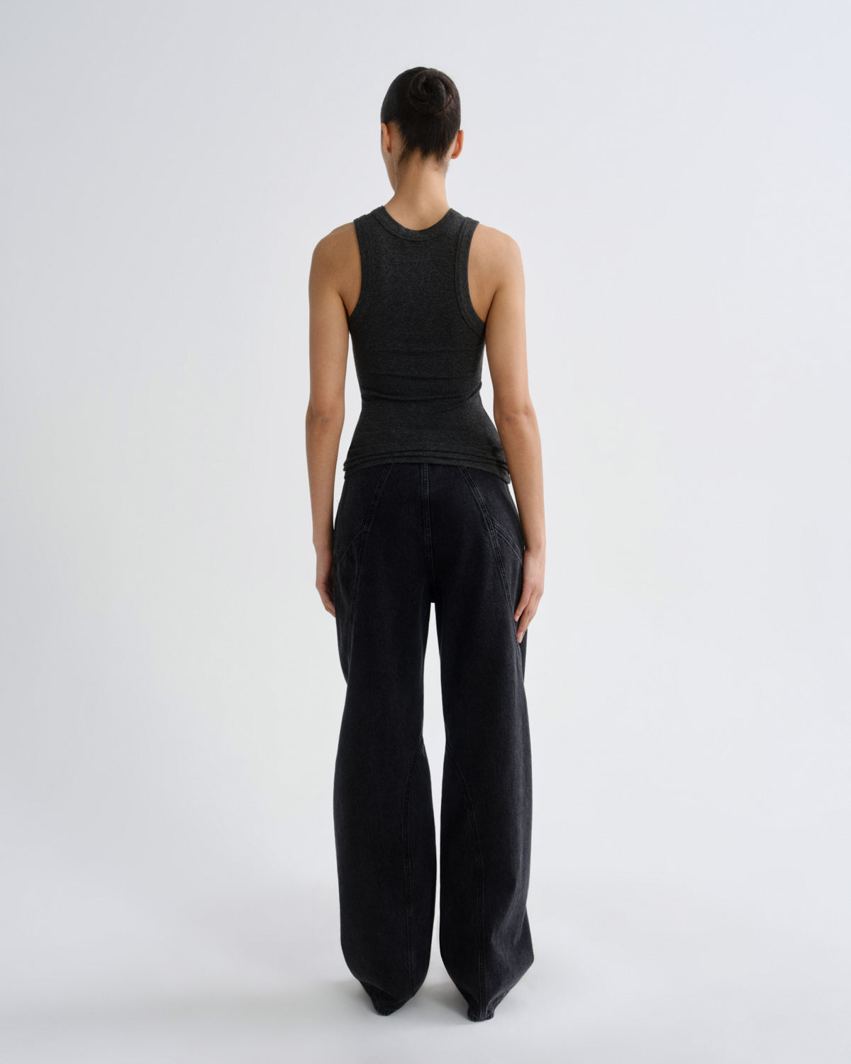 agolde-leigh-tank-charcoal-heather-top-dunkelgrau image 2