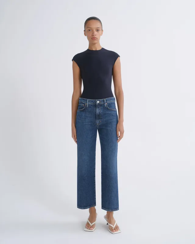 agolde-harper-crop-comfort-stretch-jeans-echo-dunkelblau image 1