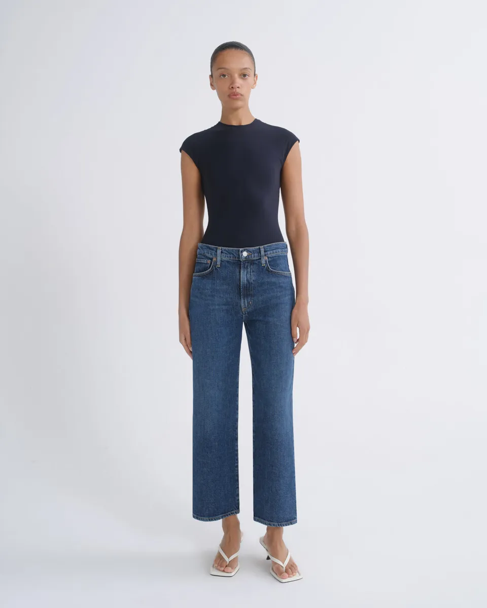 agolde-harper-crop-comfort-stretch-jeans-echo-dunkelblau image 1