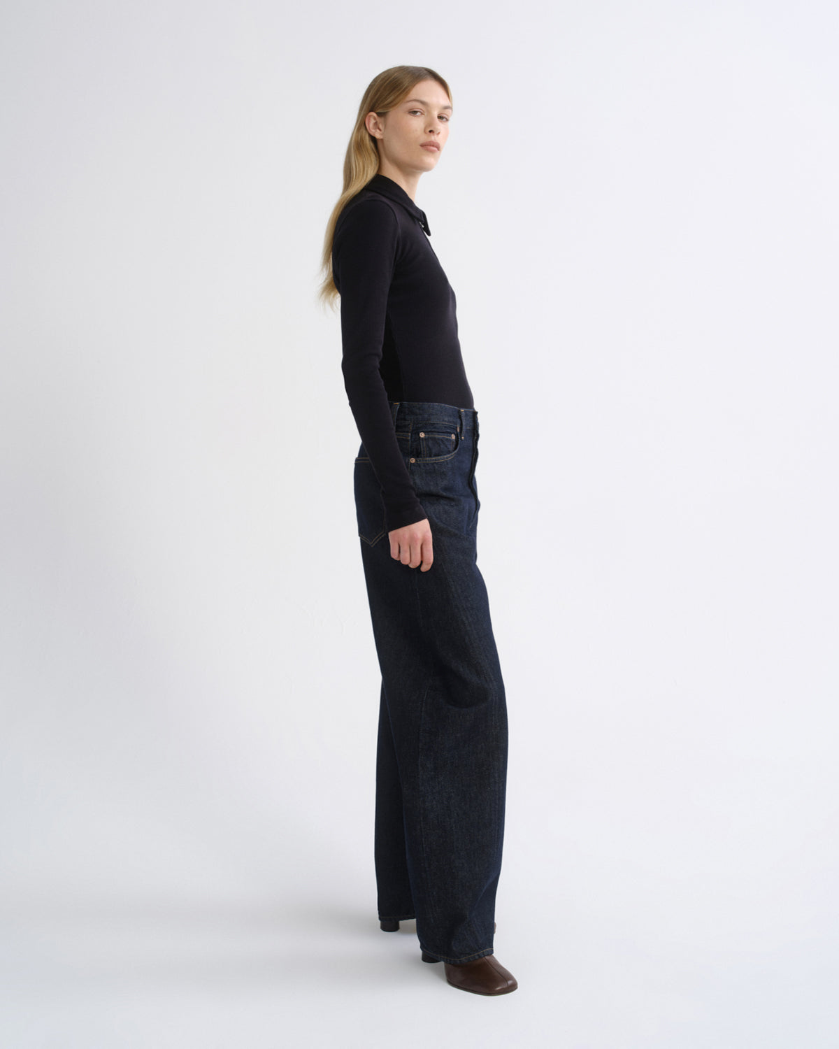 agolde-luna-high-rise-pieced-taper-jeans-rinse-damen image 3