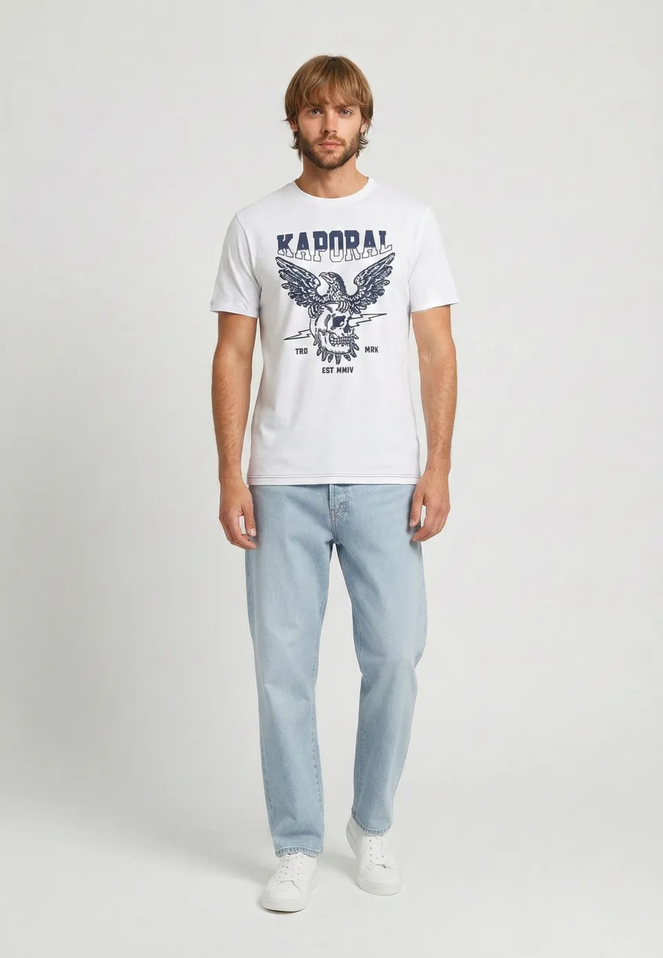 kaporal-kolding-t-shirt-wei-baumwolle-adler-print image 1