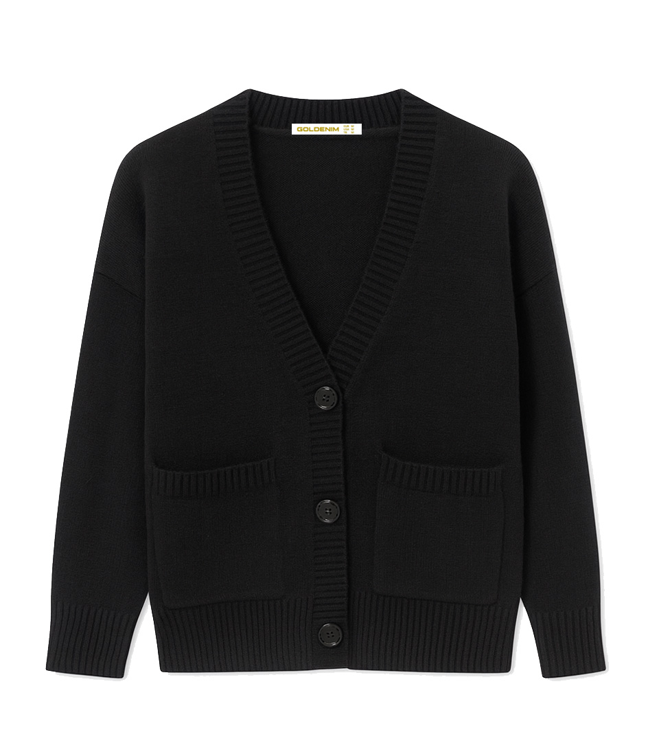 goldenim-paris-femme-noir-tricot-weste-schwarz image 1