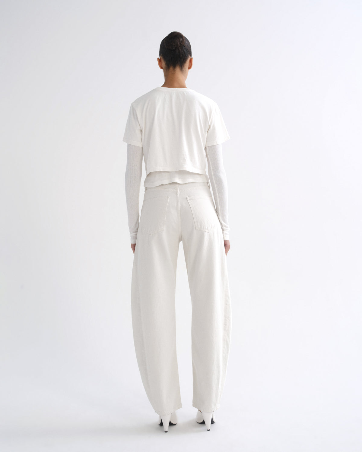 agolde-romily-tee-white-ash-t-shirt-creme-bio-baumwolle image 2