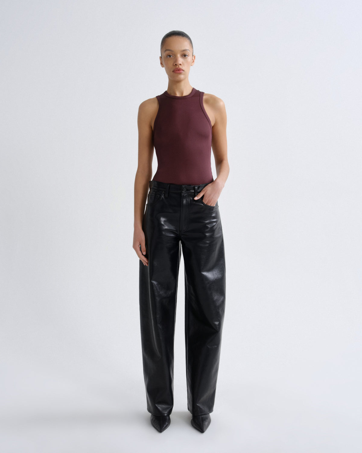 agolde-andre-racer-tank-damen-top-corinth-bordeaux image 5