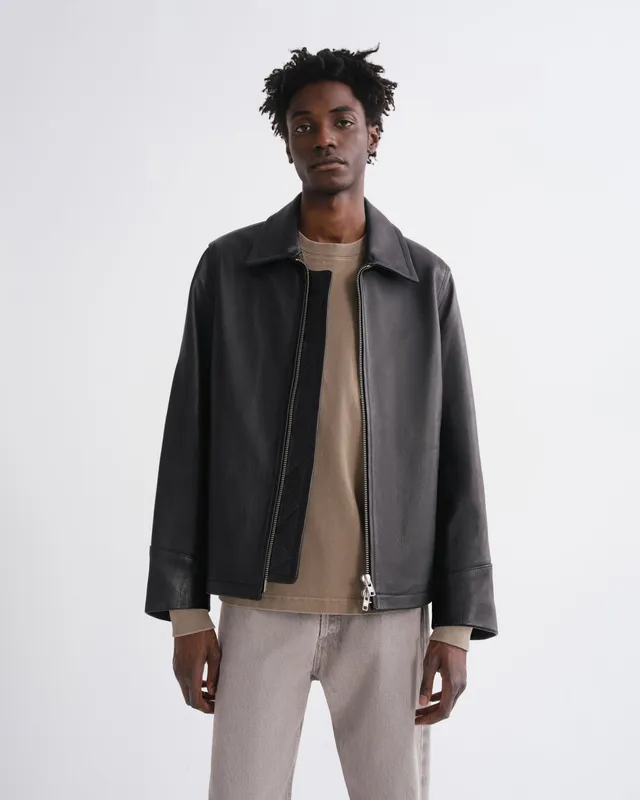 agolde-chadwick-jacket-lederjacke-schwarz-herren image 1