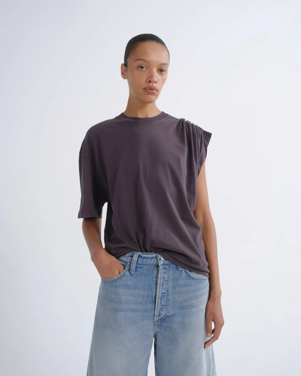 agolde-roma-t-shirt-damen-shirt-shade-dunkelgrau image 1