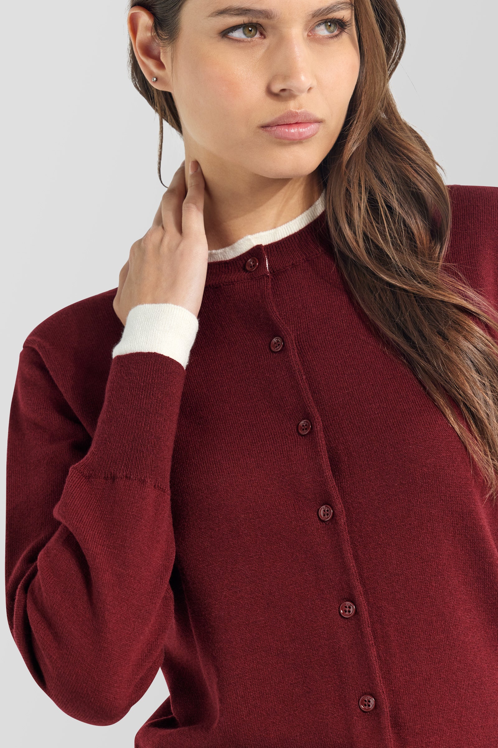 gas-lulu-card-2899-cardigan-damen-wollmix-slim-knopf image 3