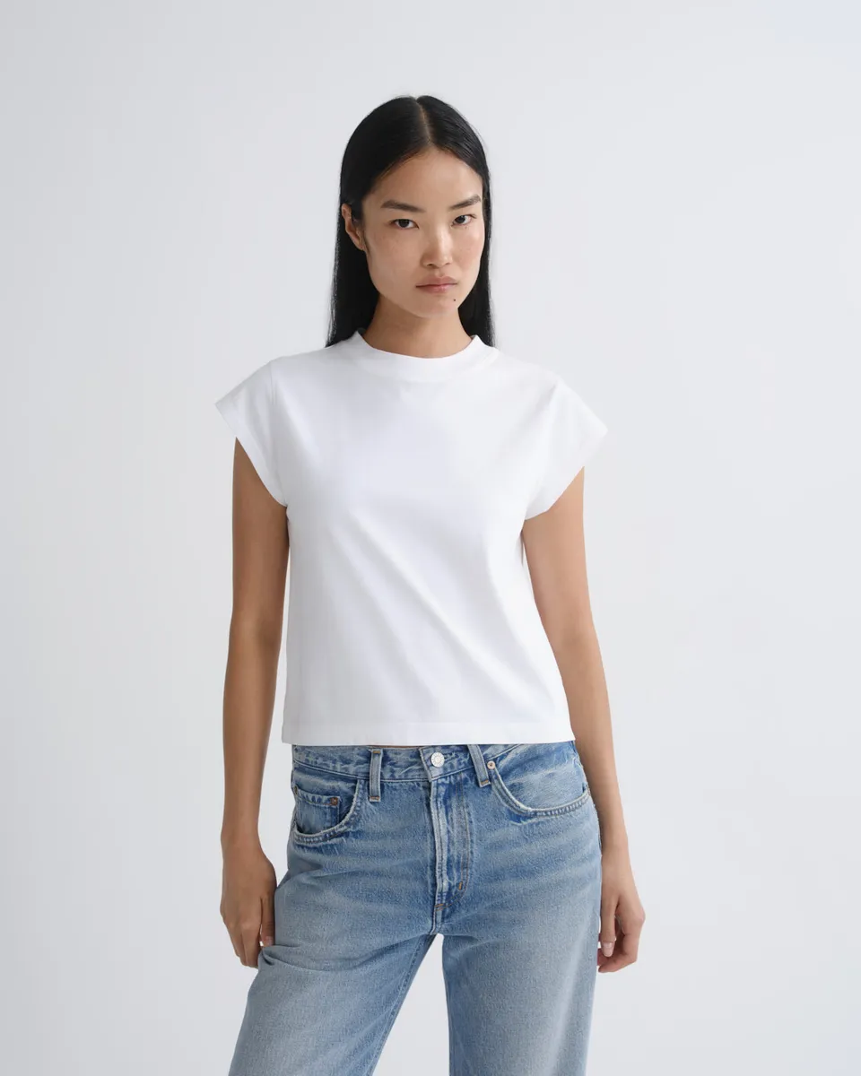 agolde-bryce-cap-sleeve-tee-t-shirt-wei-damen image 1