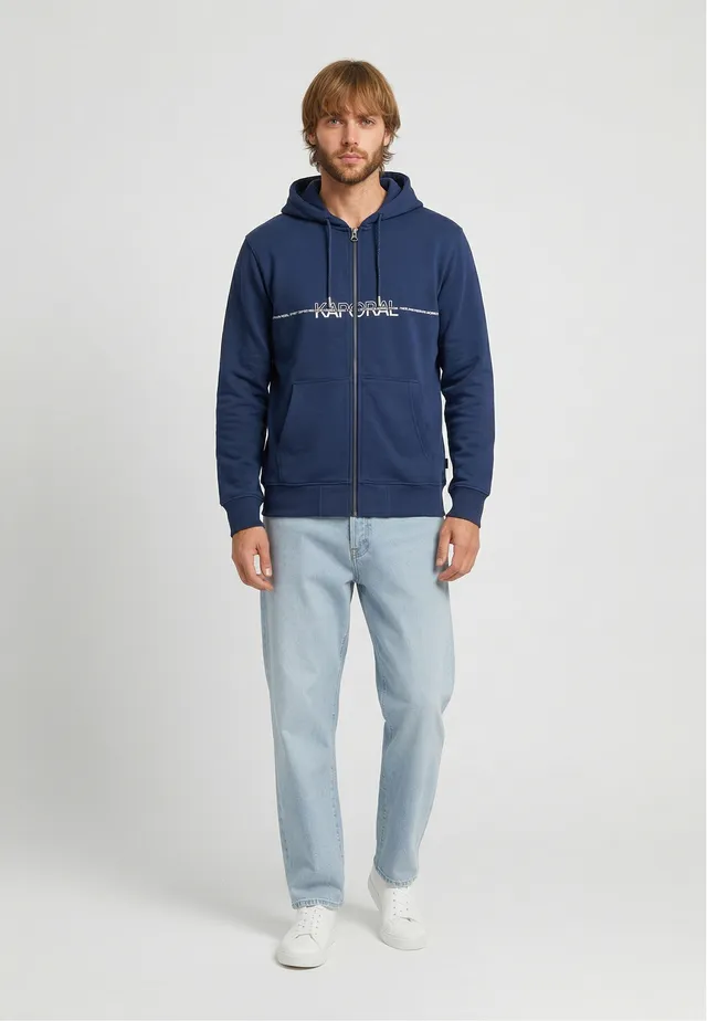 kaporal-rolan-sweatshirt-herren-marine-mit-kapuze-zip image 1