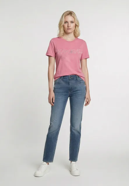 kaporal-faro-t-shirt-herren-rosa-slim-stretch image 1