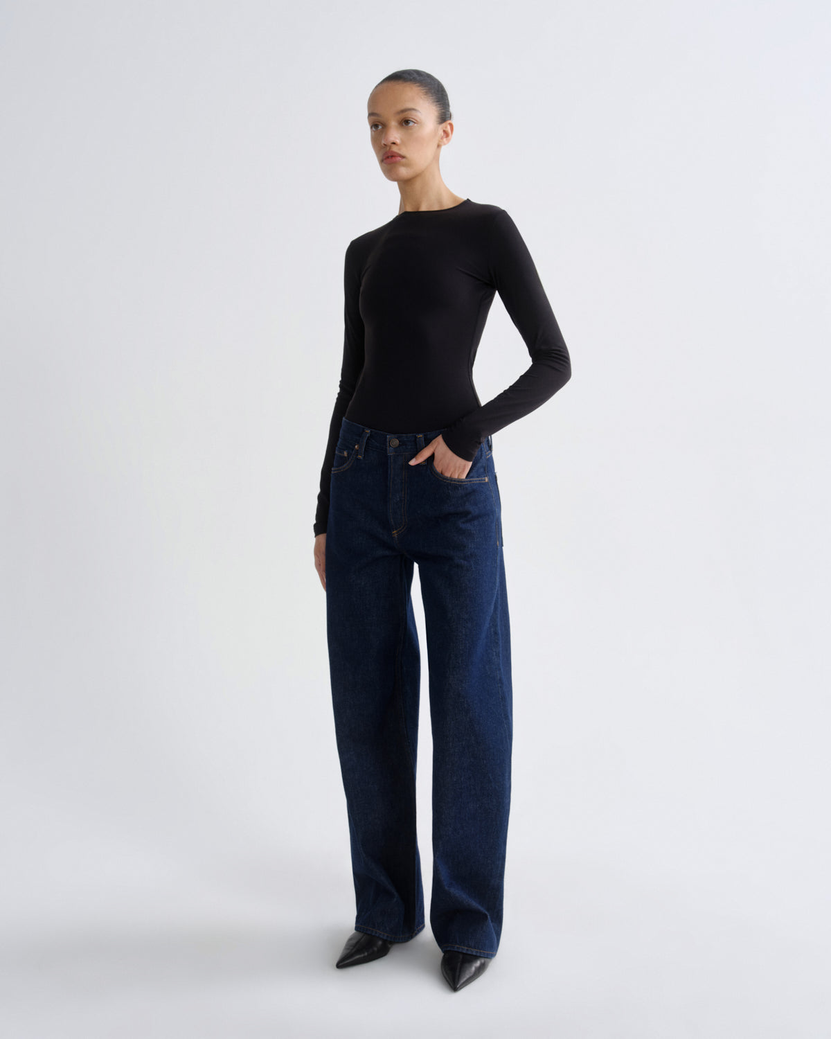 agolde-arc-jean-32-damen-jeans-rinse-dunkelblau-wide-leg image 3