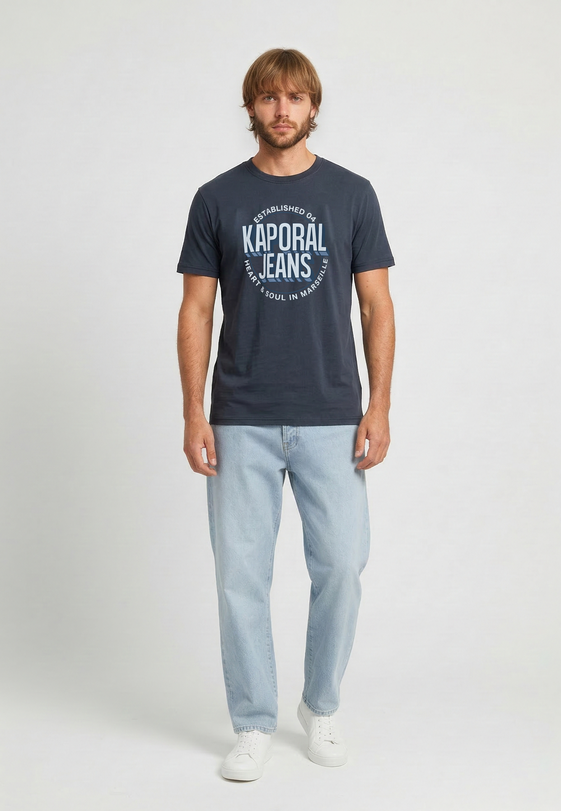 kaporal-tyler-t-shirt-herren-marine-regular-baumwolle image 1