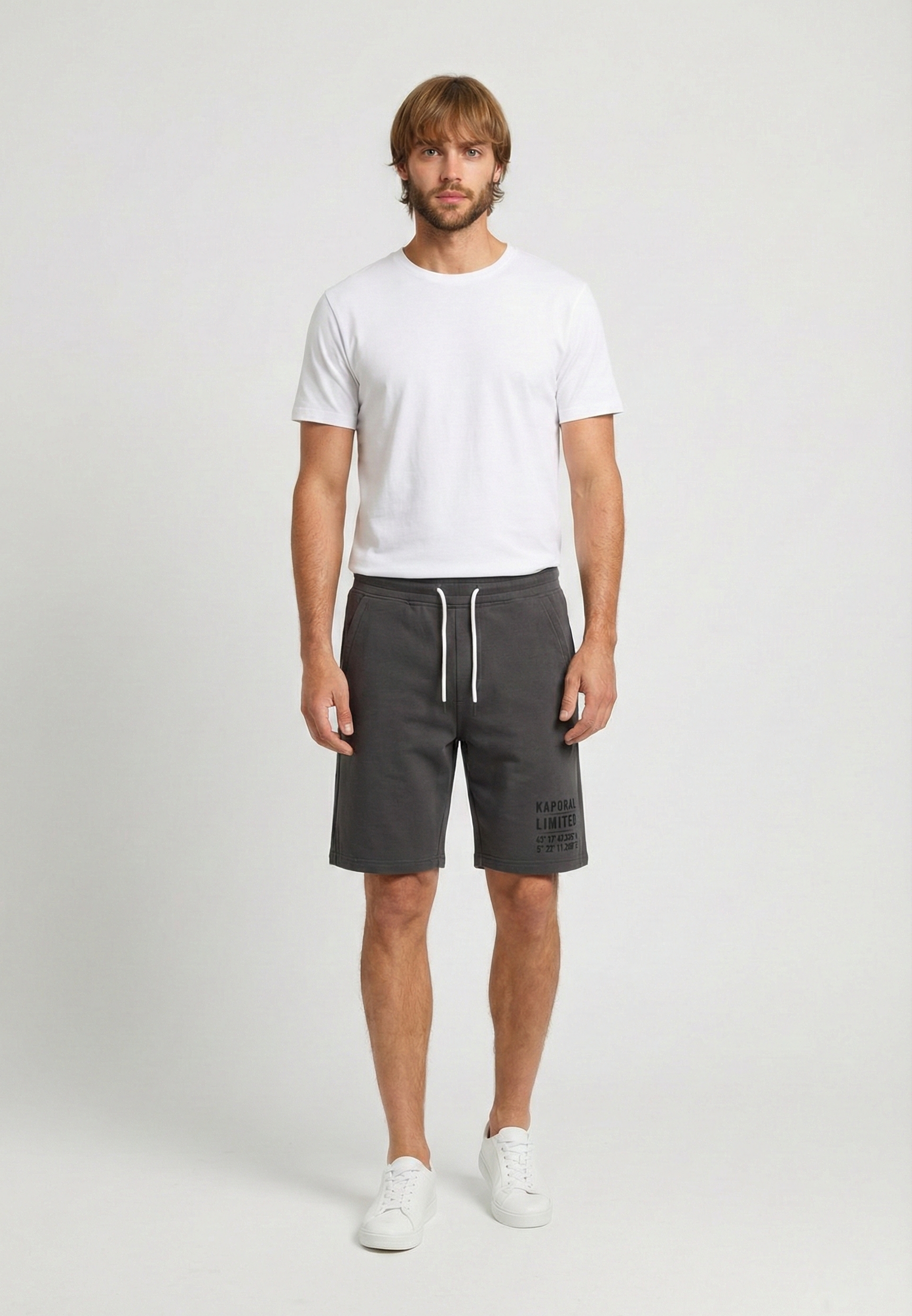 kaporal-kylio-shorts-herren-grau-regular-molleton image 2