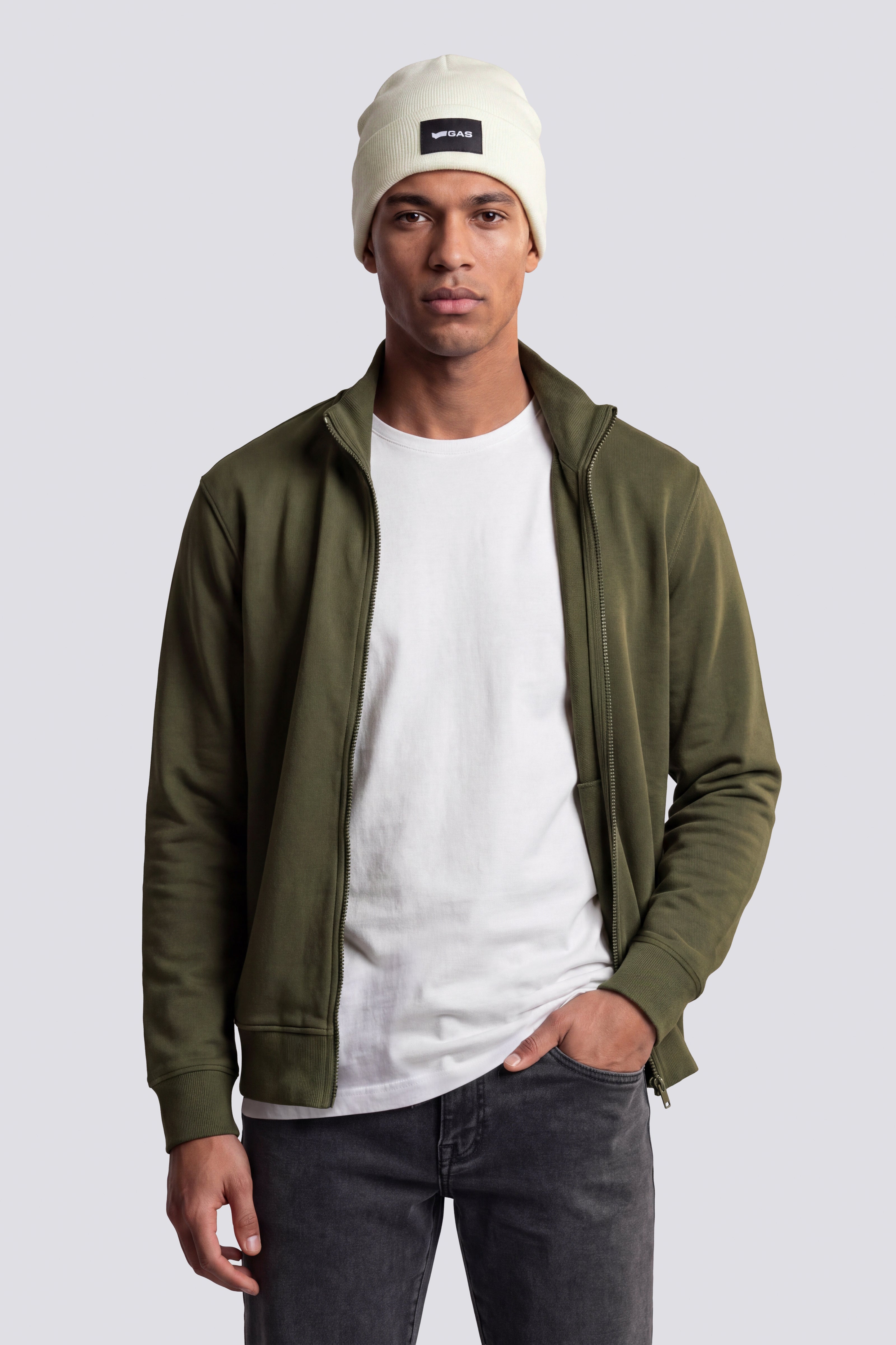 gas-lustig-pk-logo-patch-3653-herren-sweatjacke-mit-reissverschluss image 2