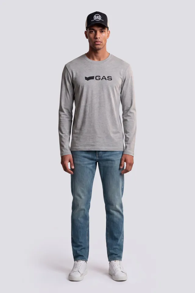 gas-dharis-m-l-logo-g-2923-t-shirt-langarm-herren-baumwolle image 1