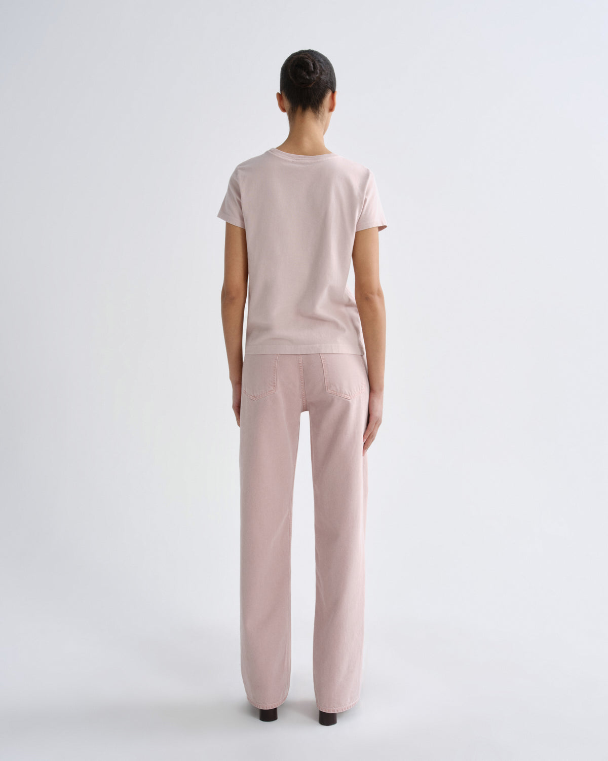 agolde-long-line-adine-tee-t-shirt-wallflower-rosa-bio image 2