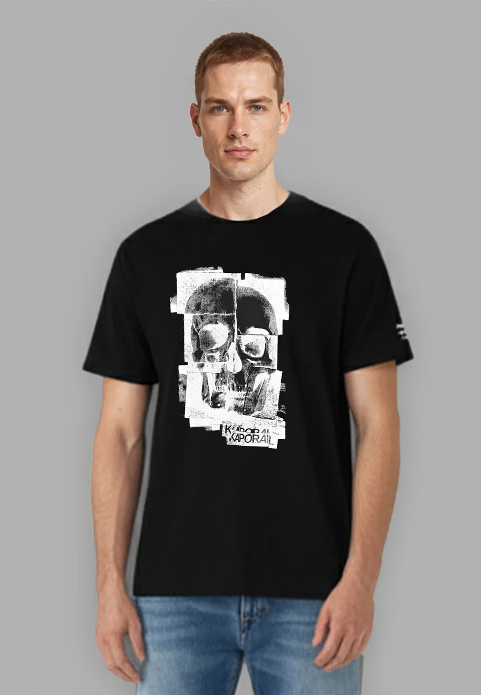 kaporal-berto-t-shirt-herren-schwarz-baumwolle-regular image 1