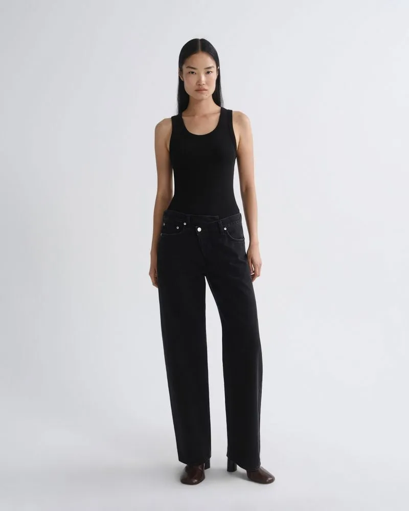 agolde-arc-criss-cross-jeans-phase-damen-schwarz image 1