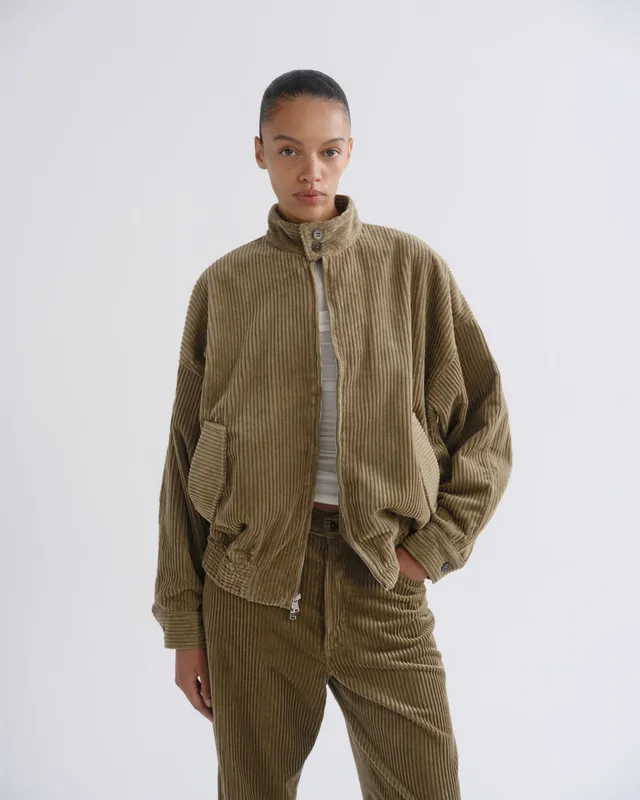 agolde-blair-jacket-cordjacke-french-khaki-damen image 1