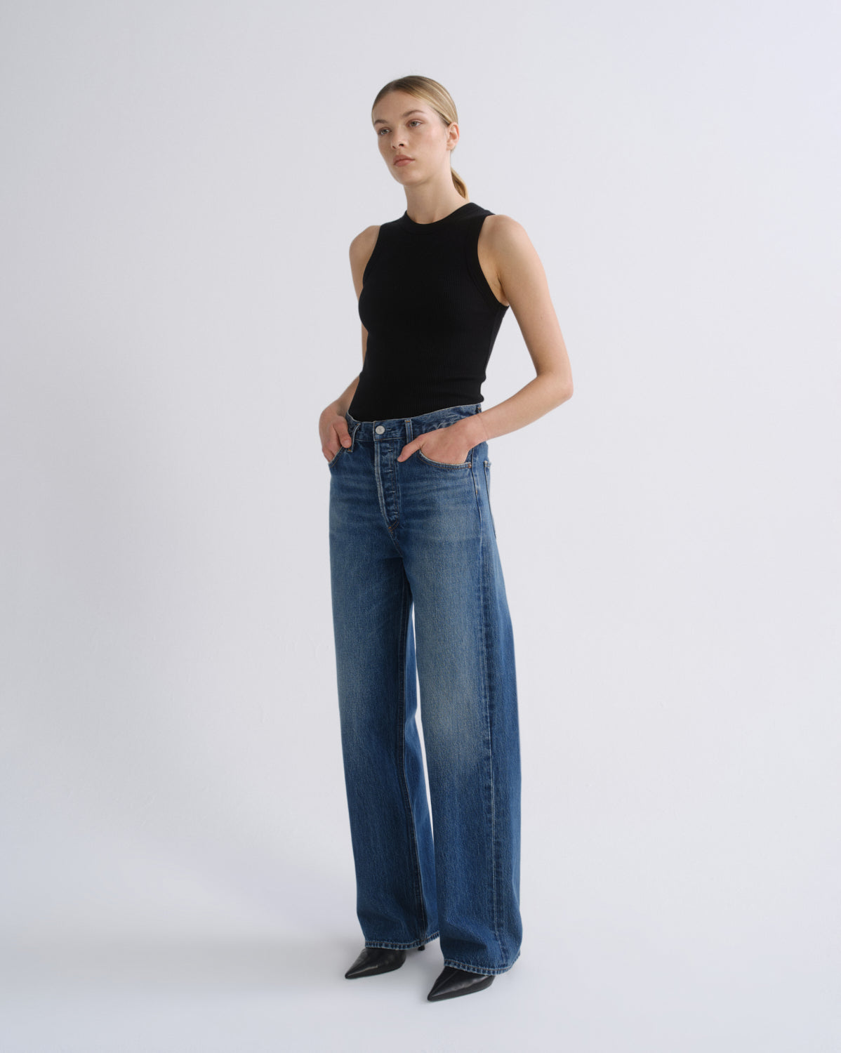 agolde-ren-jean-32-damen-jeans-blau-chapter-wide-leg image 4