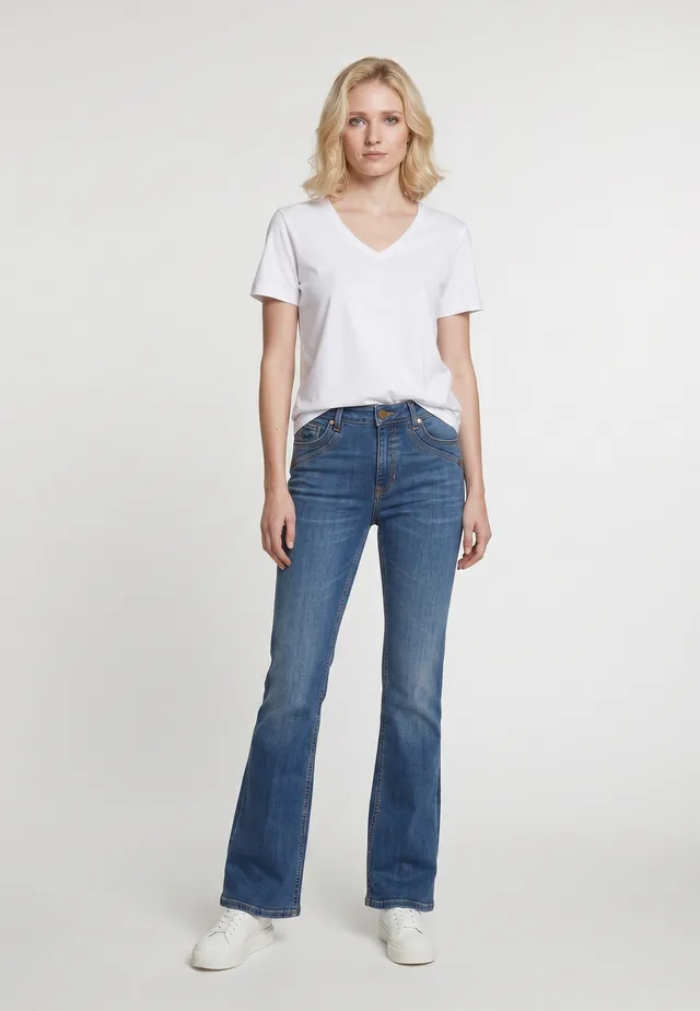 kaporal-kerala-jeans-blau-bootcut-mid-waist-damen-baumwolle image 1
