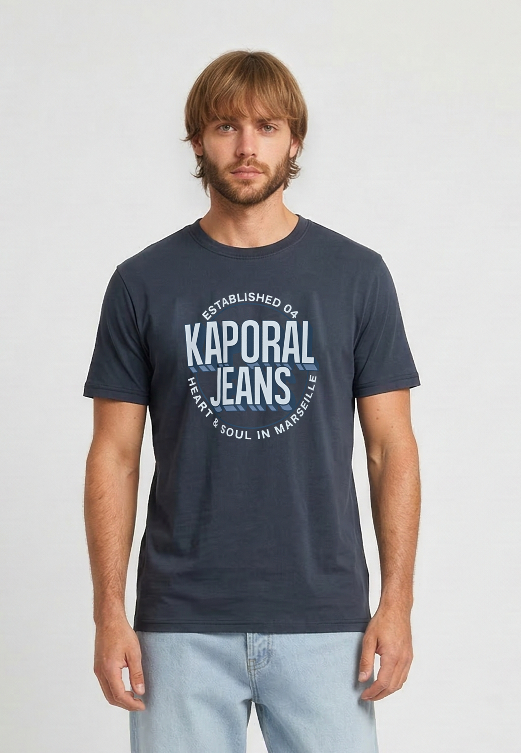 kaporal-tyler-t-shirt-herren-marine-regular-baumwolle image 2