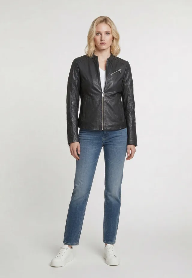 kaporal-isa-lederjacke-schwarz-damen-slim image 1