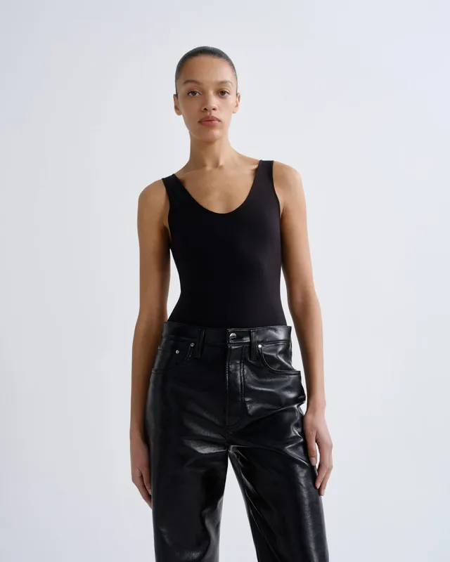 agolde-tora-bodysuit-body-schwarz-damen-tank-elastan image 1