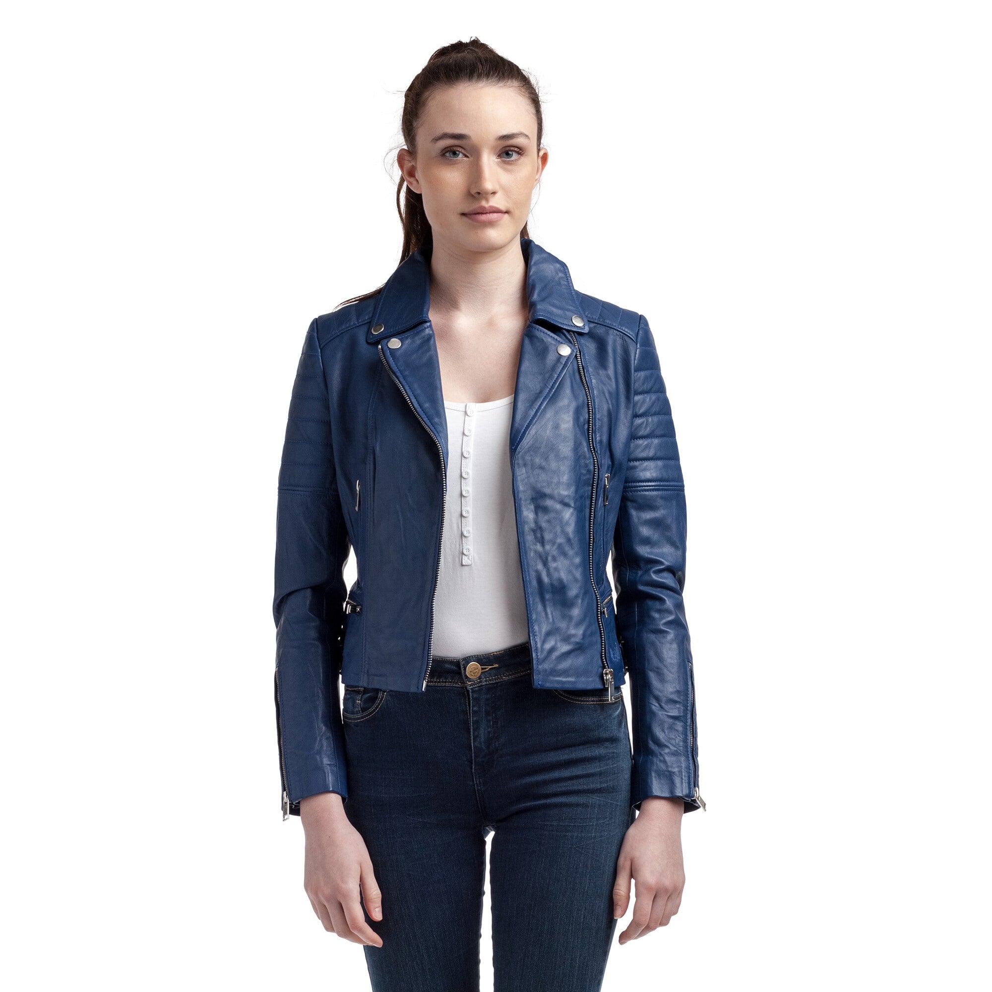 kaporal-maelys-perfecto-damen-royalblau-lammleder image 1