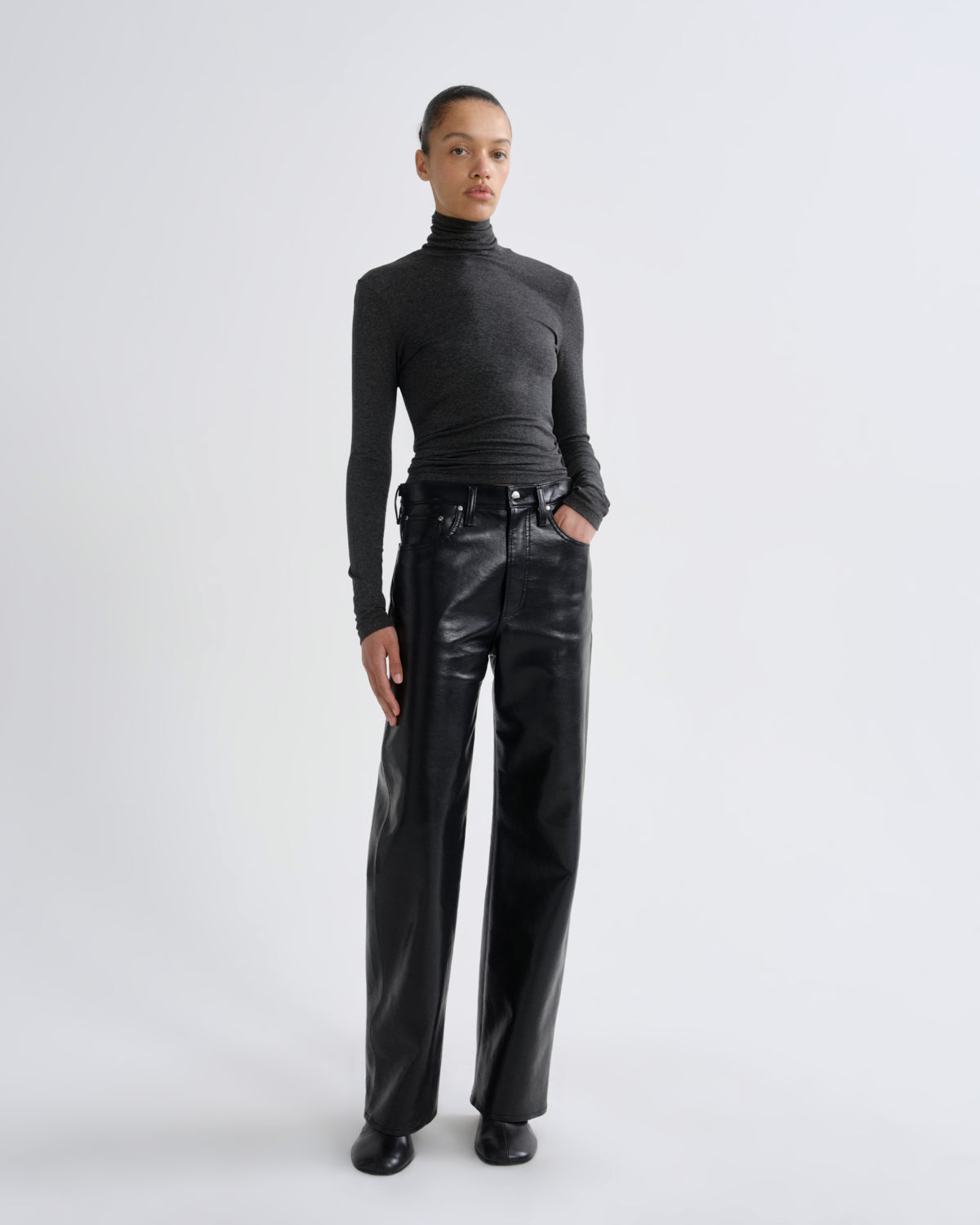agolde-pascale-turtleneck-rollkragenpullover-charcoal image 5