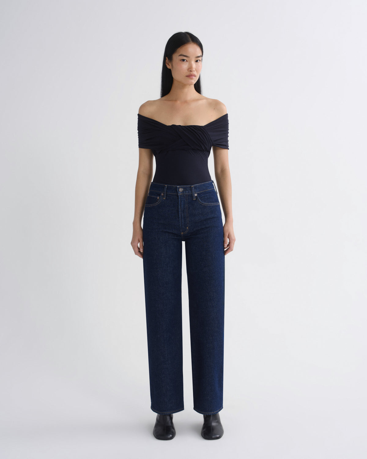 agolde-harper-straight-jean-stretch-reissue-dunkelblau image 1