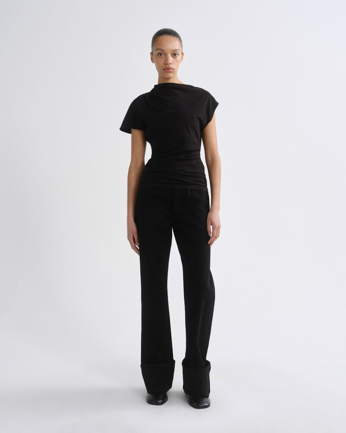 agolde-beckly-tee-damen-top-schwarz-jersey-gr-xs-xl image 3