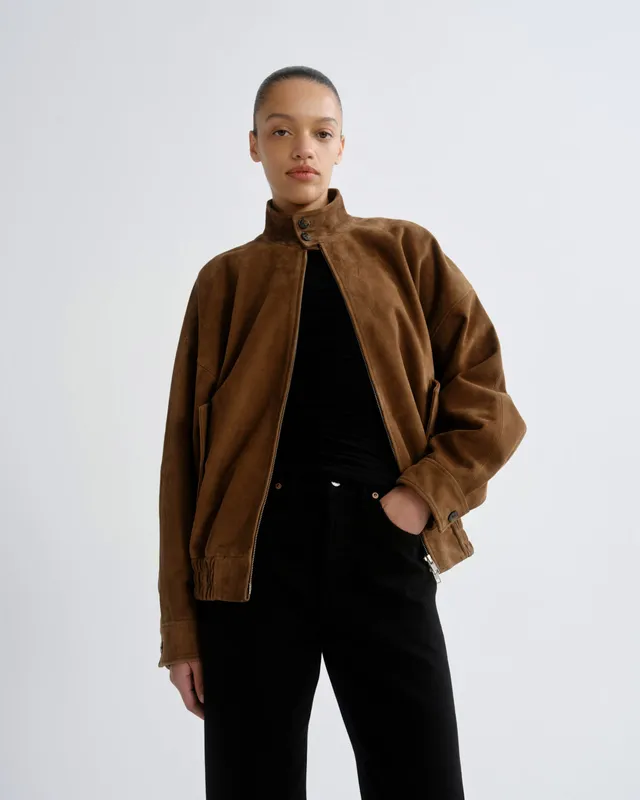 agolde-blair-jacke-pecan-braune-wildlederjacke image 1