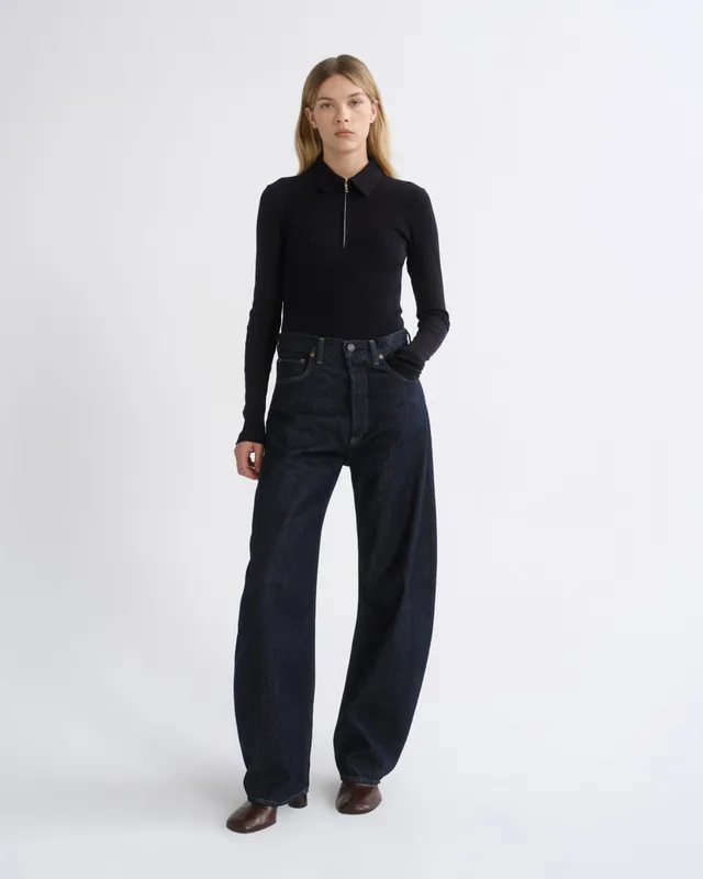 agolde-luna-high-rise-pieced-taper-jeans-rinse-damen image 1