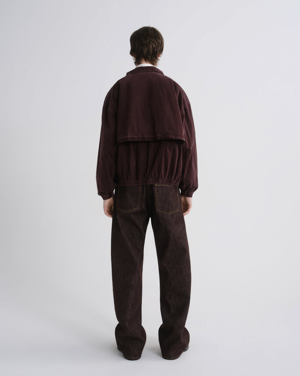 agolde-marshall-windbreaker-creased-puce-burgunder image 2