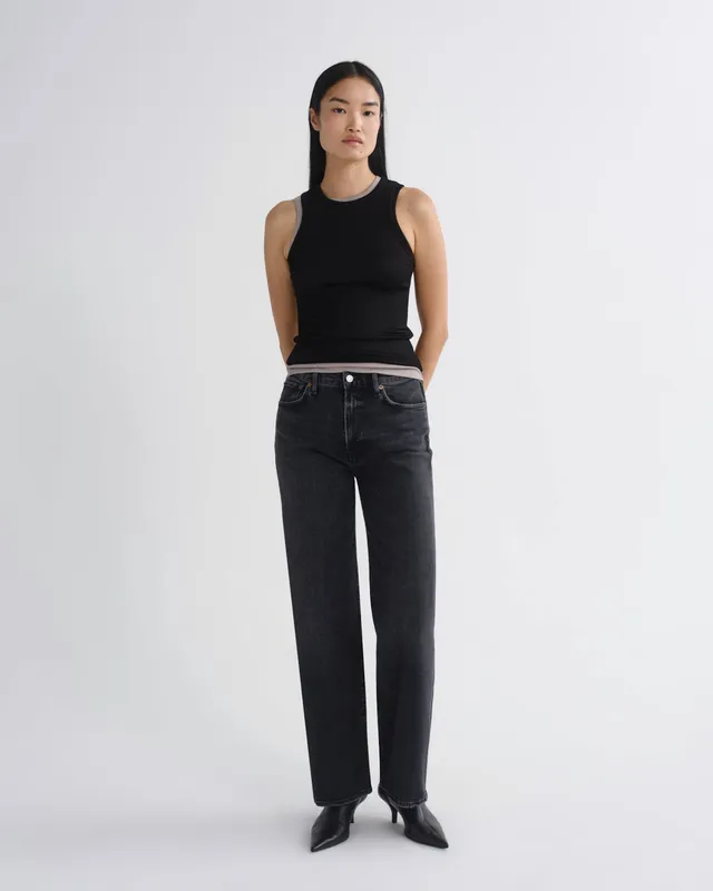 agolde-harper-straight-jean-damen-jeans-radius-schwarz-stretch image 1