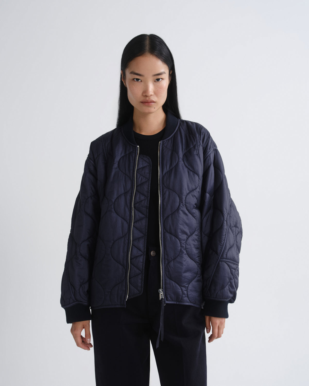 agolde-isla-quilted-jacket-steppjacke-ink-damen-navy image 1