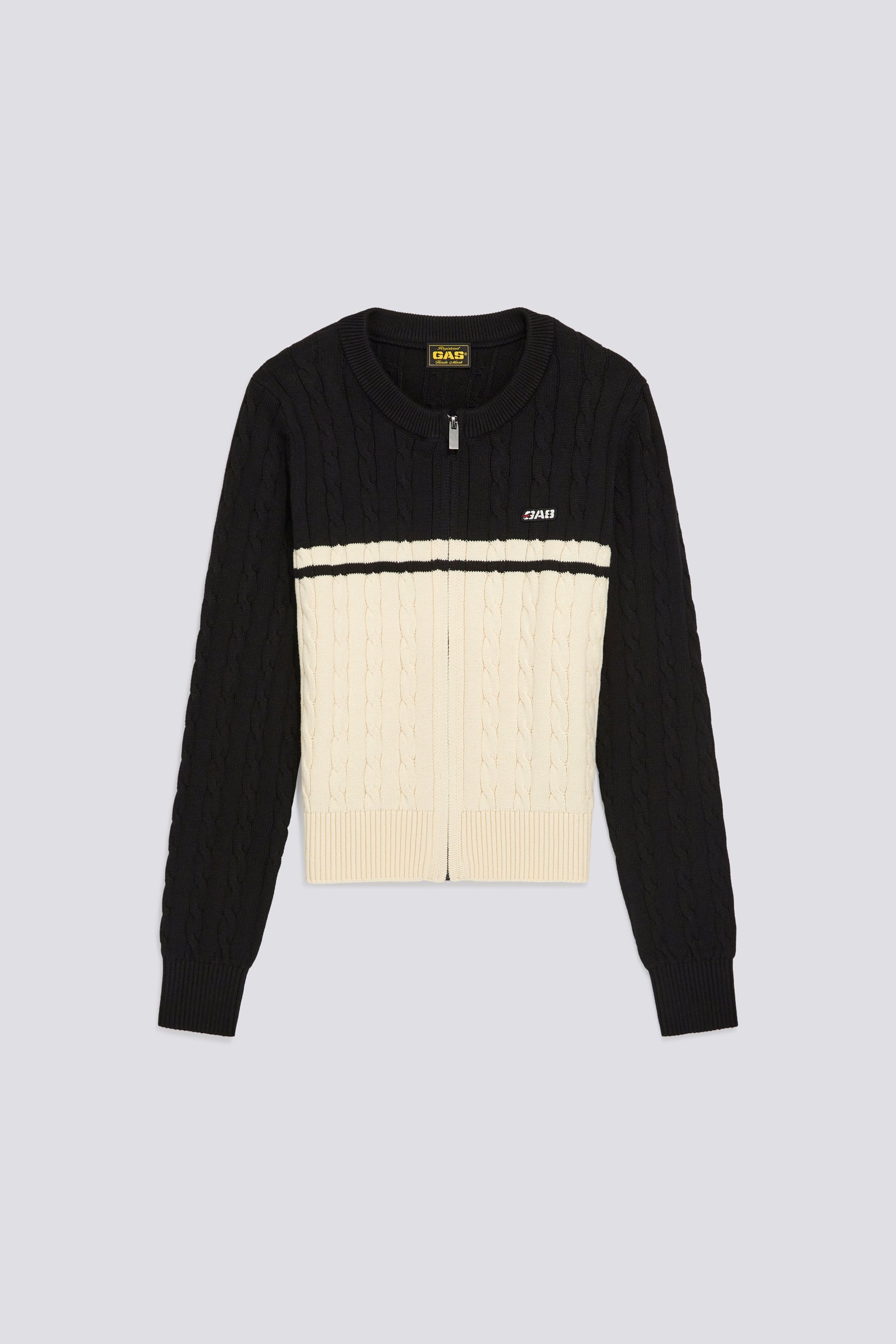 gas-cloe-open-1033-damen-pullover-zip-cable-knit image 2