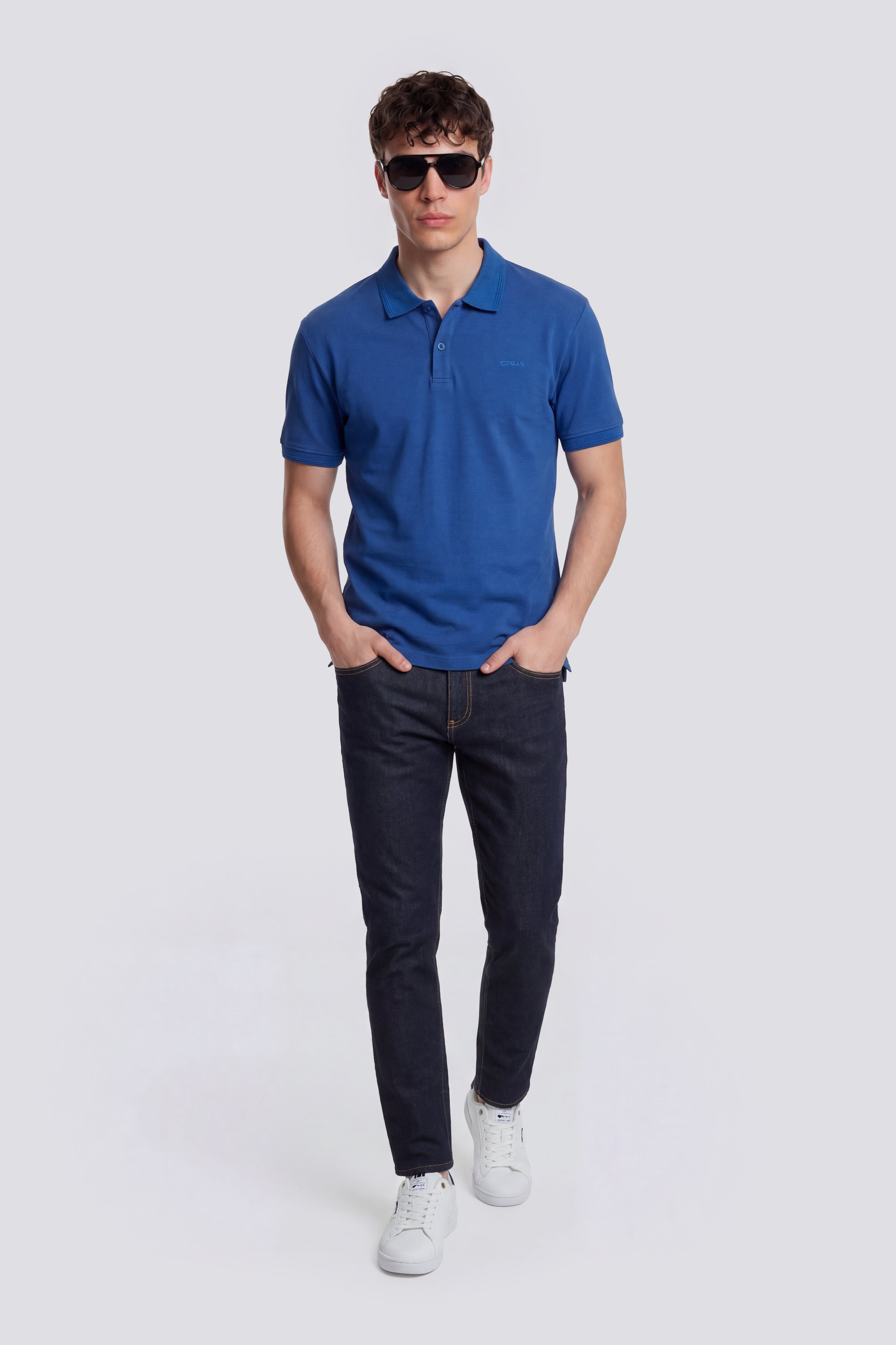 gas-ralph-emb-logo-1721-polo-herren-slim-blau image 2