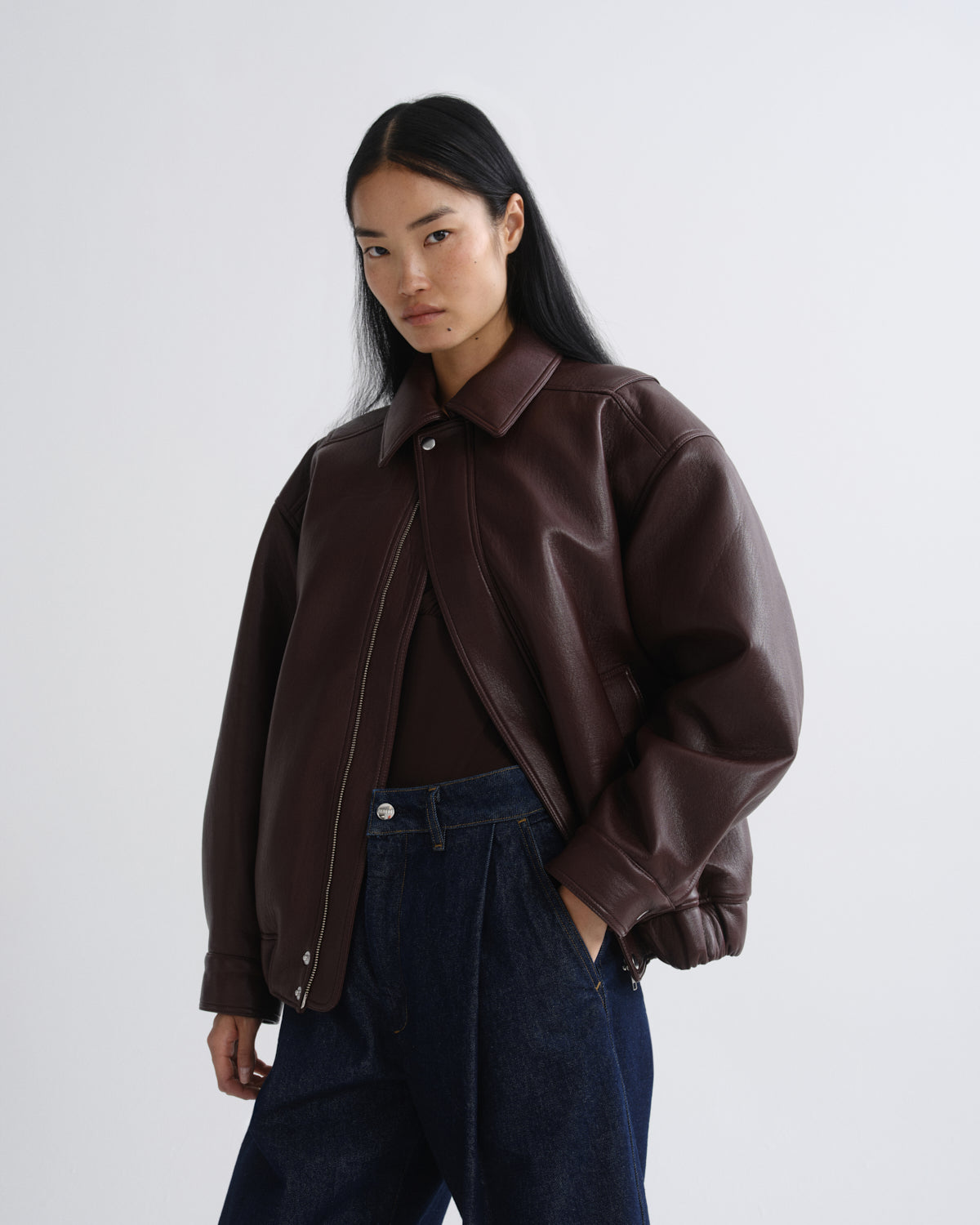 agolde-ona-bomber-jacke-falun-burgunder-braun image 1