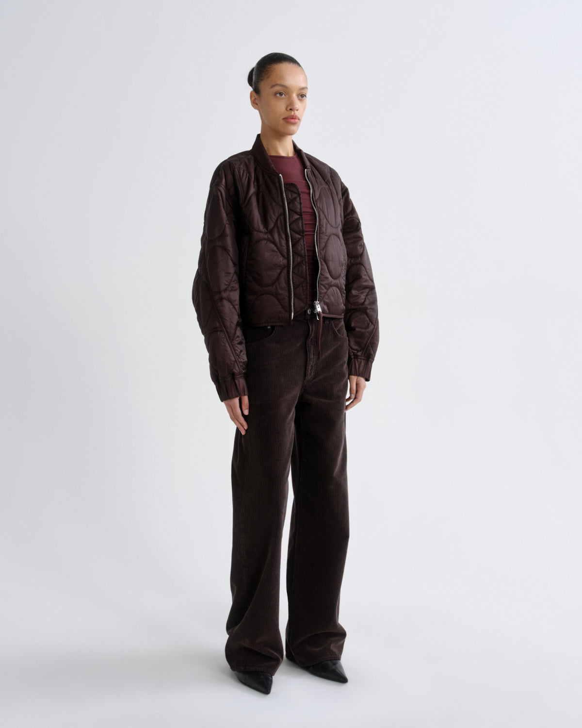 agolde-iona-quilted-jacket-deep-roast-braun image 3